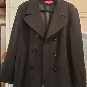 Anne Klein extra large black coat
